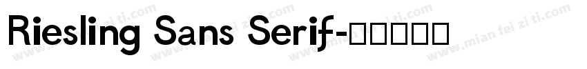 Riesling Sans Serif字体转换